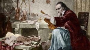 Illustration of Antonio Stradivari in His Atelier