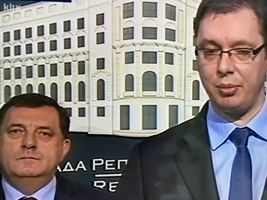 Konferencija za medije Aleksandra Vučića i Milorada Dodika
