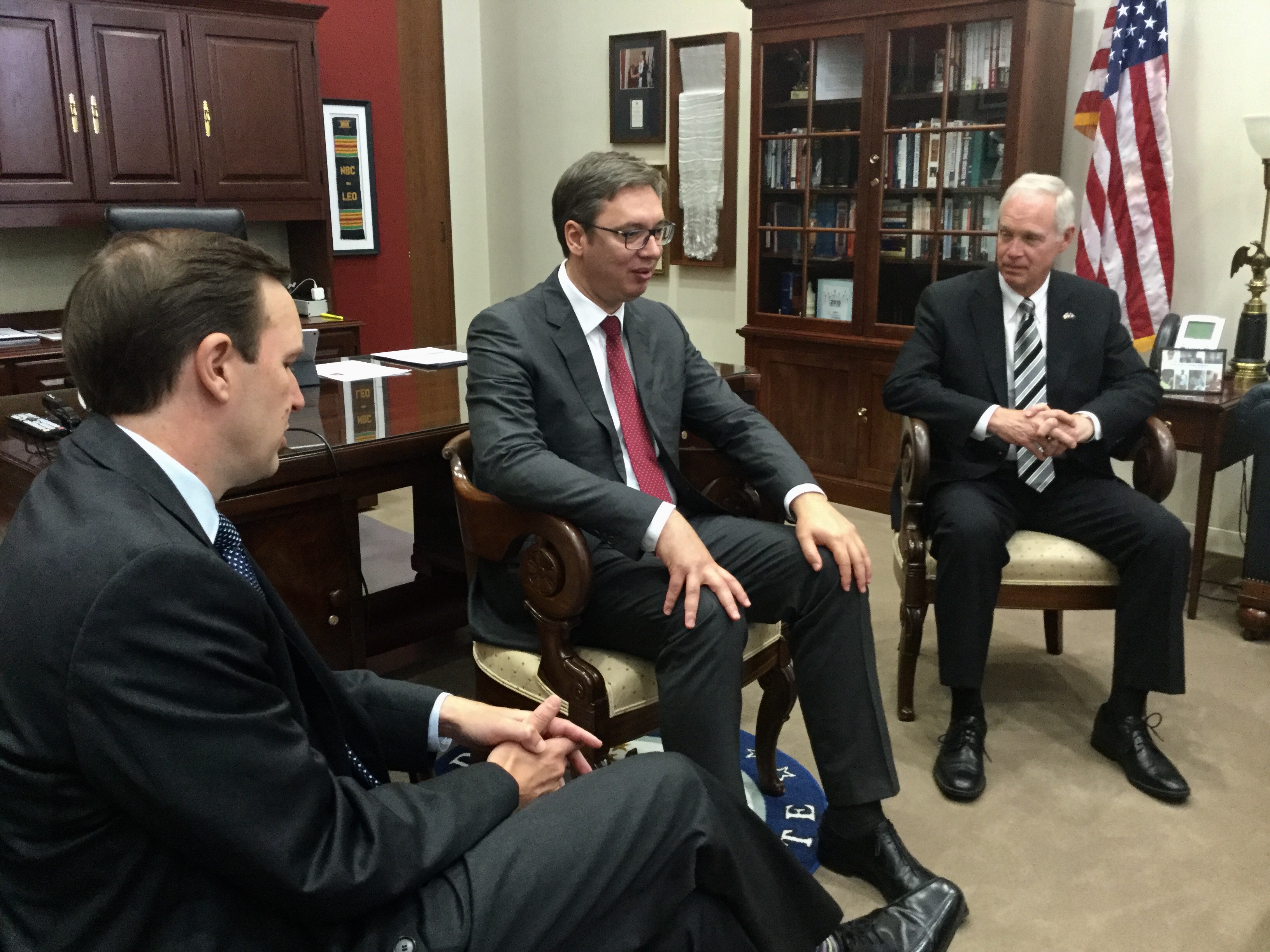 Vašington: Vučić razgovarao sa senatorima Ronom Džonsonom i Krisom Marfijem