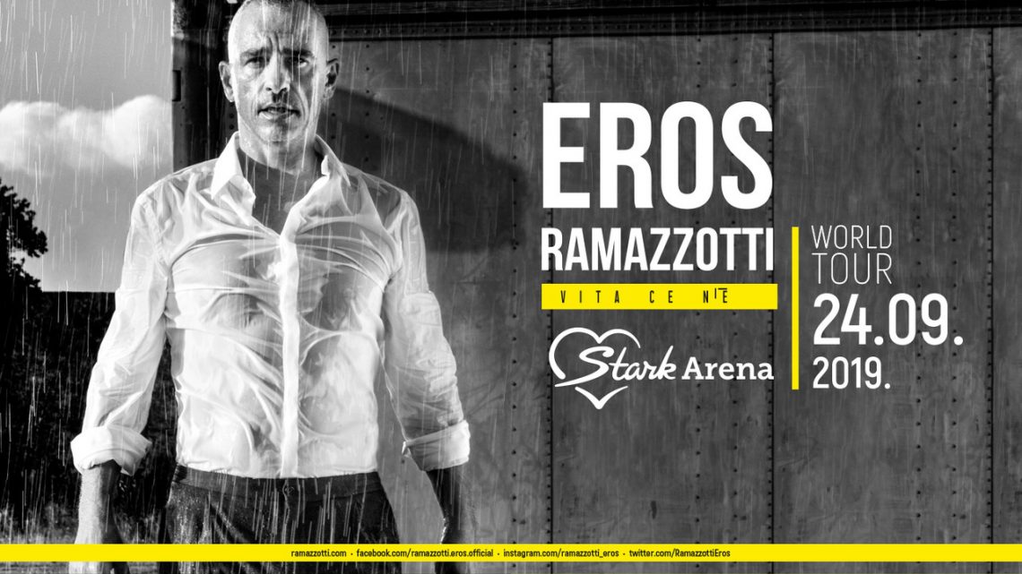 Štark arena: Eros Ramacoti nastupa 24. septembra