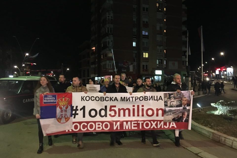 Kosovska Mitrovica: održan protest „1 od 5 miliona“
