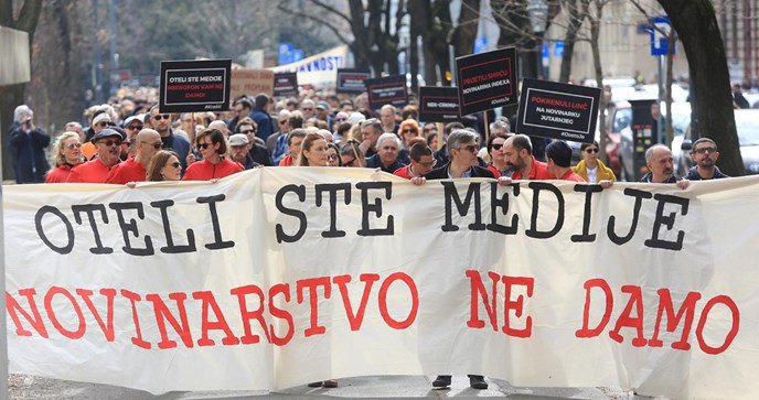 Zagreb: protest hrvatskih novinara!