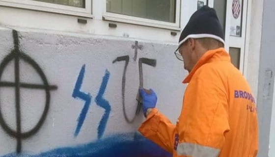 SPLIT: izbrisani ustaški – ostali nacistički grafiti!