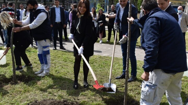 Министарка Вујовић садила стабла са студентима на Дан планете Земље