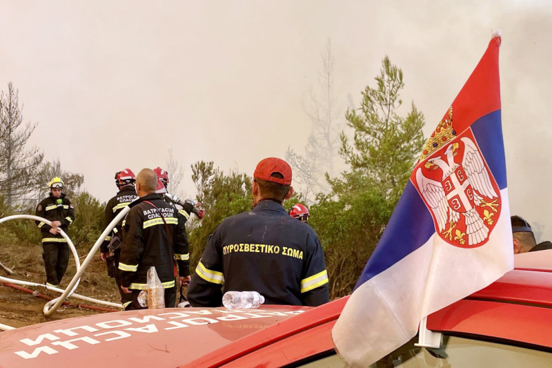 Srpski vatrogasci-spasioci i dalje angažovani na Eviji