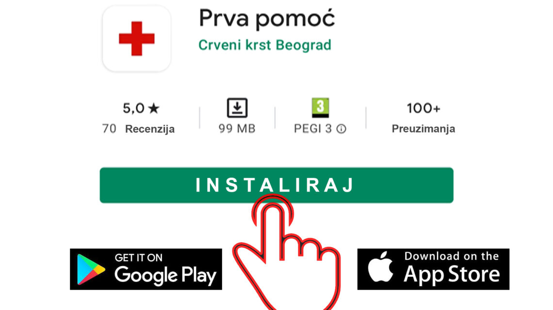 Crveni krst Beograd predstavio modifikovanu aplikaciju PRVE POMOĆI za Android i iPhone telefone i tablete #prvapomocutvomdzepu