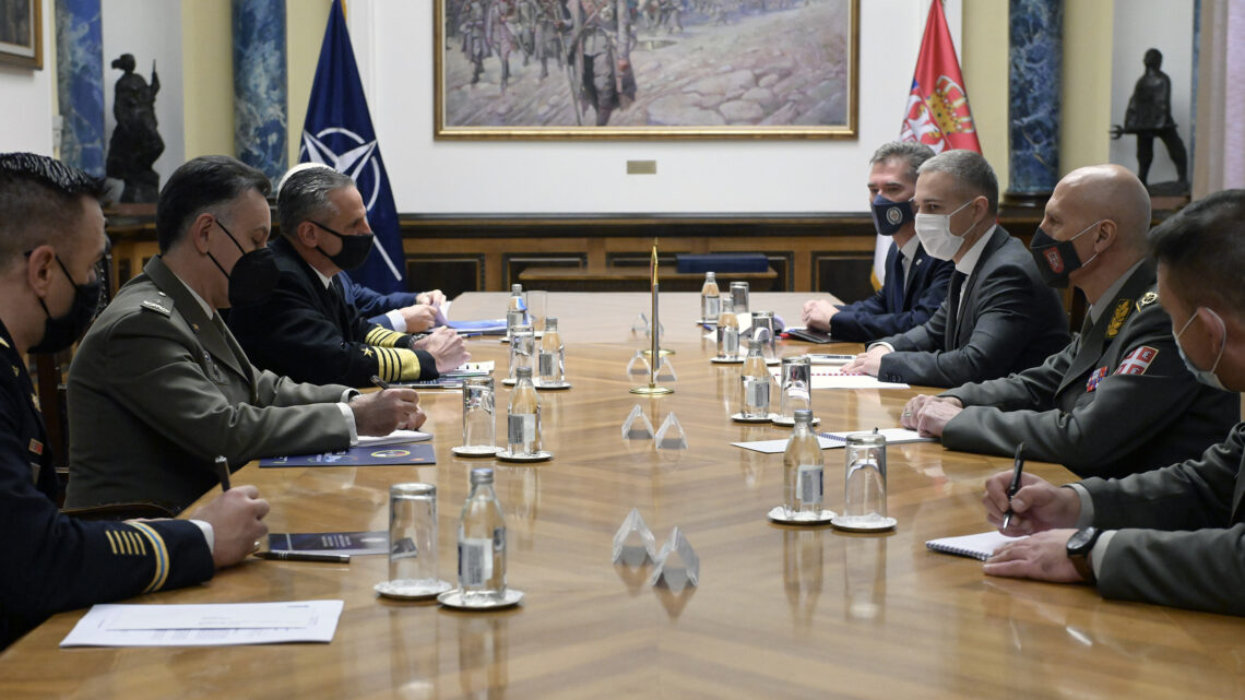 Sastanak Stefanovića sa komandantom NATO Združenih snaga Napulj admiralom Burkom