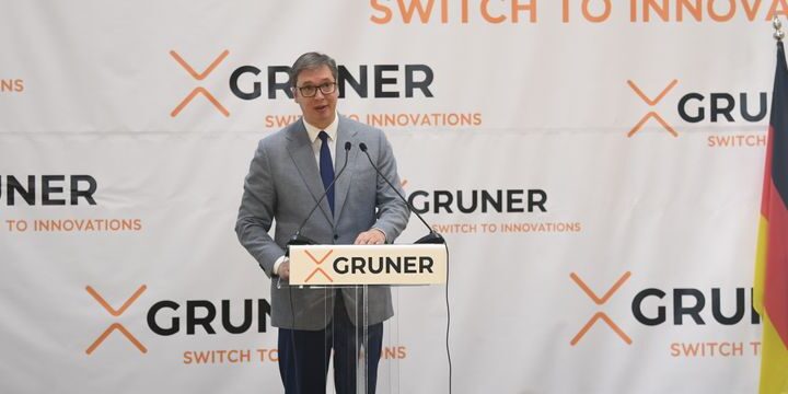 Predsednik Vučić na svečanom otvaranju novog proizvodnog pogona “Gruner Srbija”