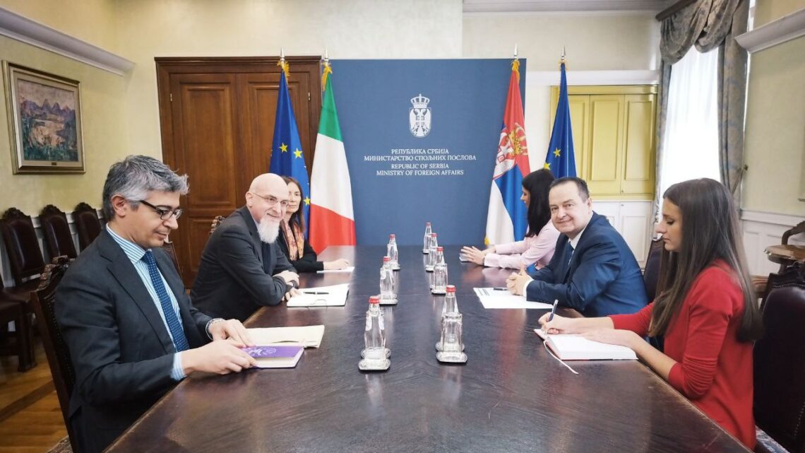 Дачић са амбасадором Италије о продубљивању сарадње
