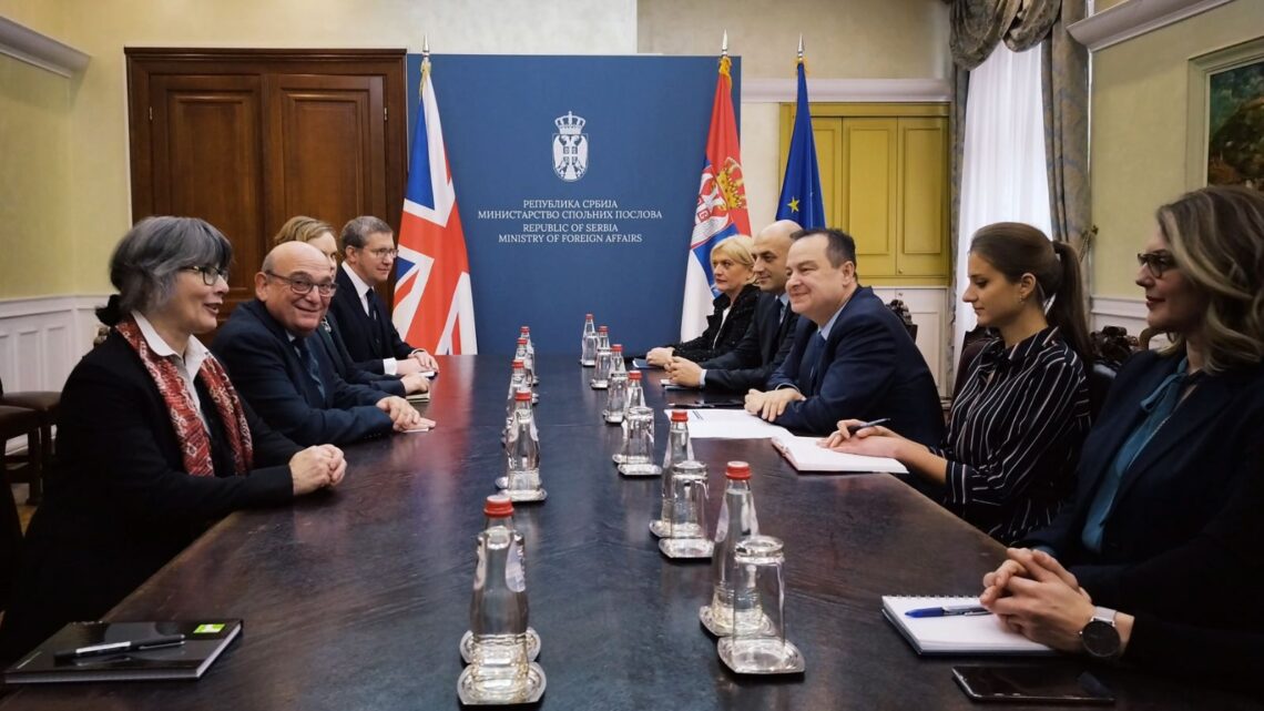 Дачић са специјалним изаслаником британског премијера за Западни Балкан
