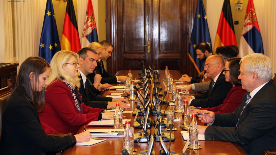 Састанак председника Народне скупштине са председником и члановима Посланичке групе за ЈИЕ Бундестага