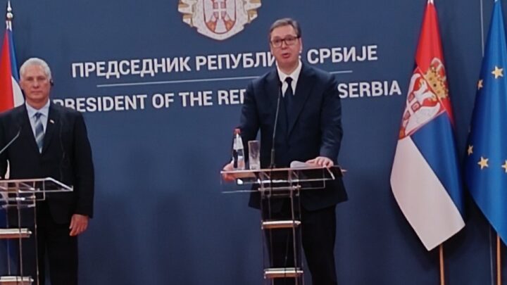 Predsednik Kube, Miguel Dias Kanel bio je danas gost predsednika Srbije, Aleksandra Vučića