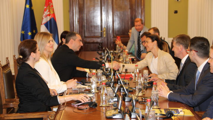 Састанак председника Скупштине са члановима делегације Европског парламента у ПОСП ЕУ-Србија