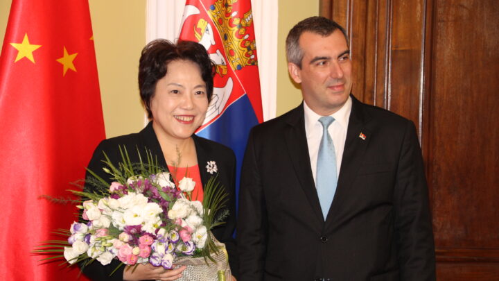 Председник Скупштине Србије примио амбасадорку Чен Бо у опроштајну посету