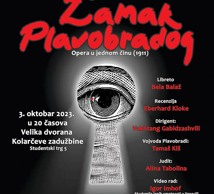 Opera “Zamak Plavobradog” Bele Bartoka 3. oktobra na Kolarcu