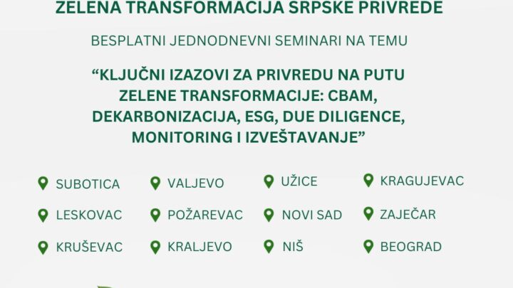 Poziv privrednicima: Besplatni seminari u 12 gradova Srbije