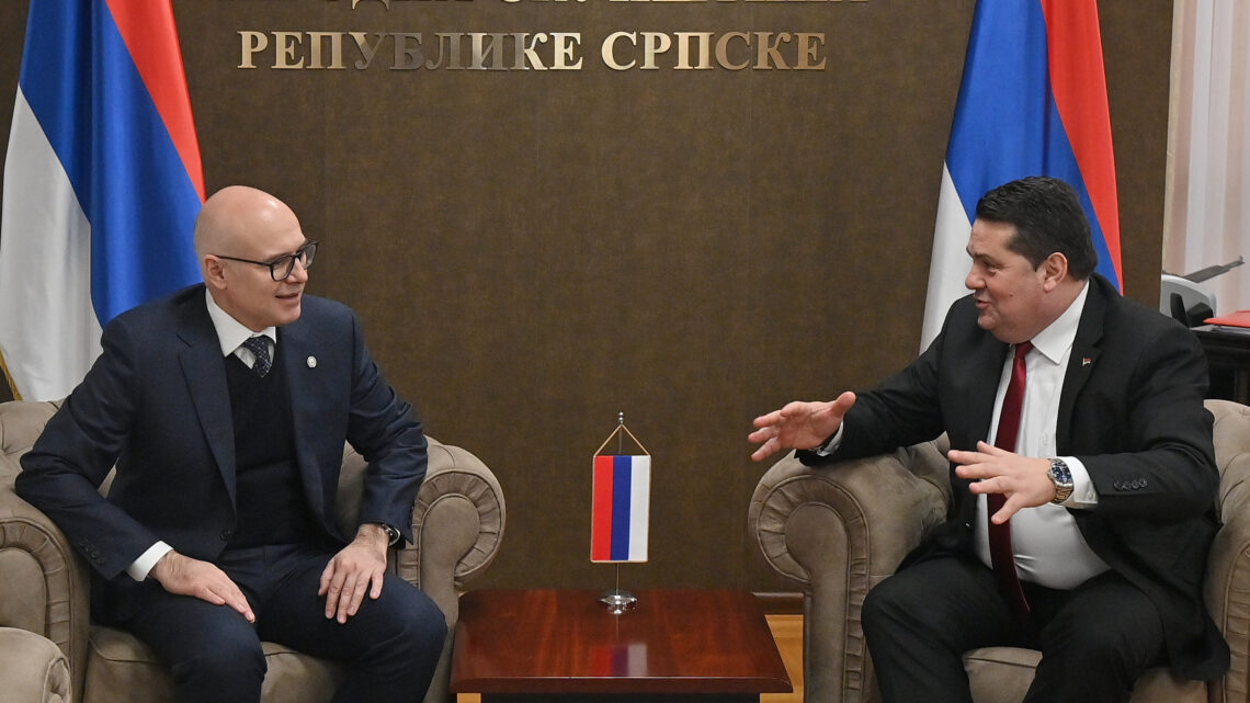 Sastanak ministra Vučevića sa predsednikom Narodne skupštine Republike Srpske Stevandićem