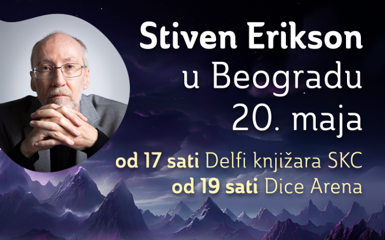 Stiven Erikson 20. maja od 17 sati u knjižari Delfi SKC Stiven Erikson 20. maja od 17 sati u knjižari Delfi SKC