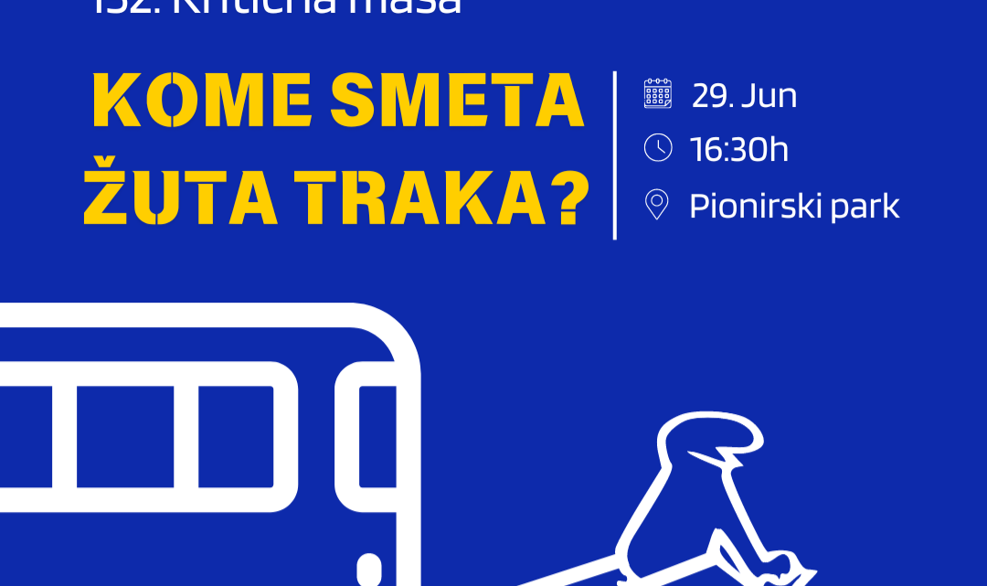 Tema 152. Kritične mase u subotu biće – Kome smeta žuta traka? Tema 152. Kritične mase u subotu biće – Kome smeta žuta traka?