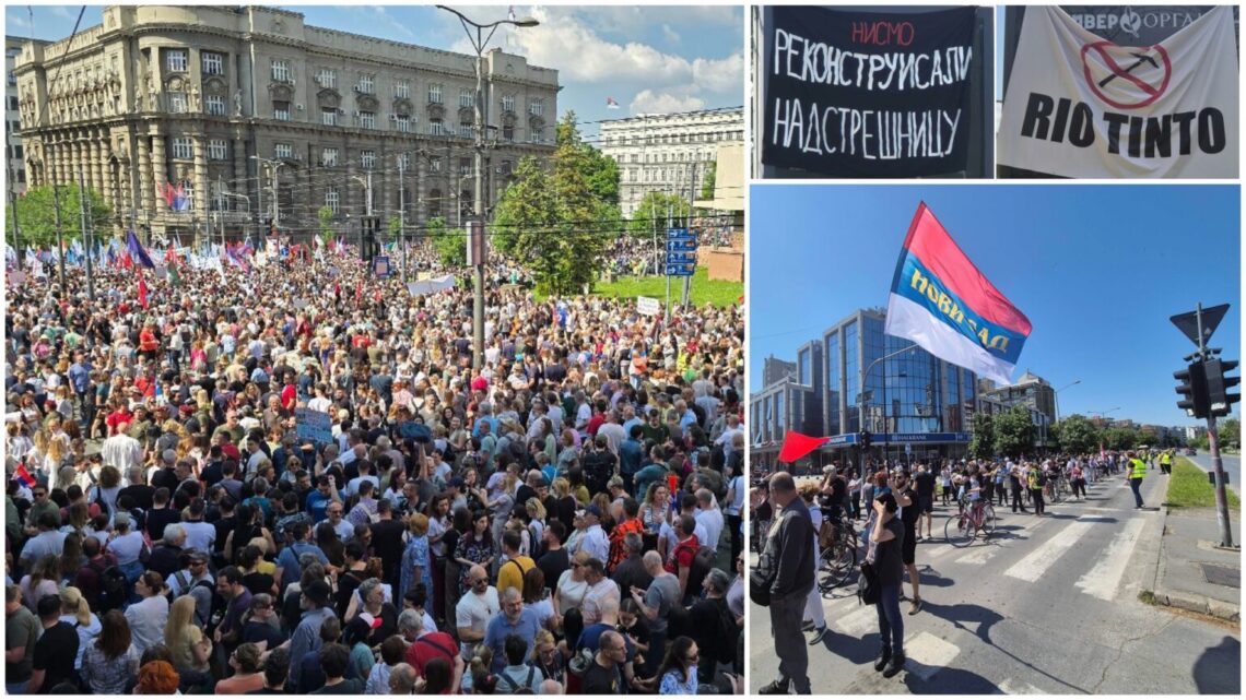 Održan protest sindikata i studenata ispred Vlade u Beogradu; u Novom Sadu obeleženo 6 meseci od pada nadstrešnice Održan protest sindikata i studenata ispred Vlade u Beogradu; u Novom Sadu obeleženo 6 meseci od pada nadstrešnice