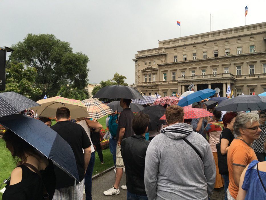 Protest građana Beograda zbog rušenja Savamale